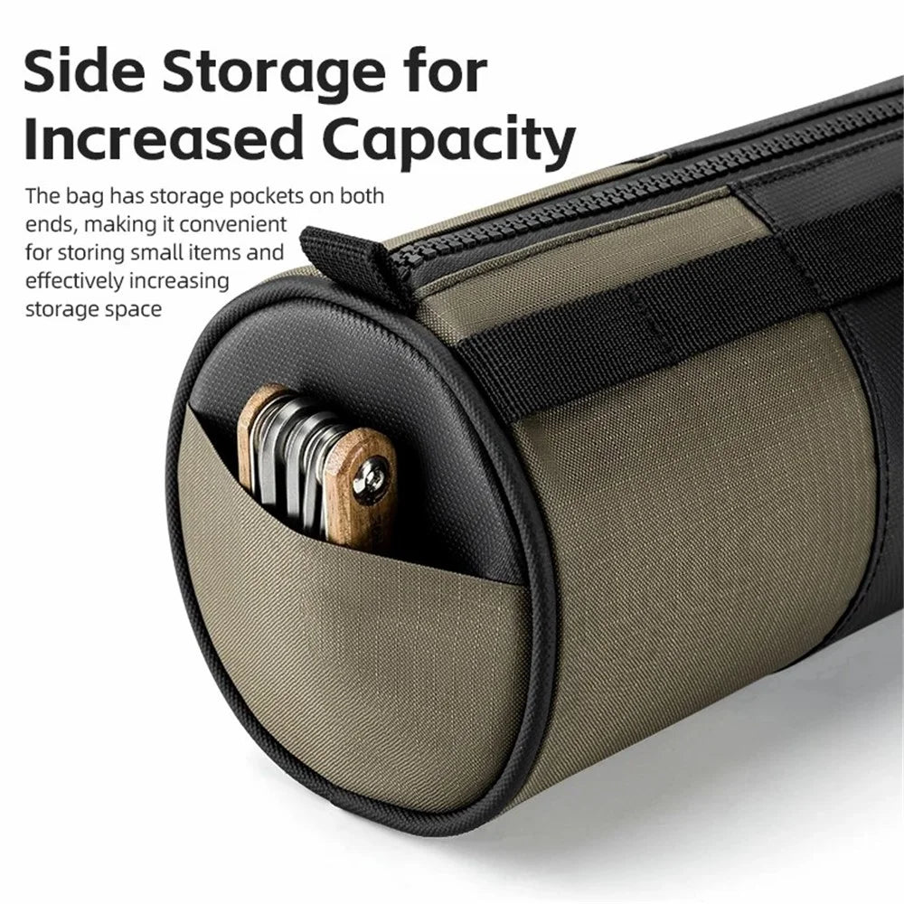 ROCKBROS W007 Bicycle Handlebar Hanging Bag Polyester+PU Bike Front Cylinder Bag - 3