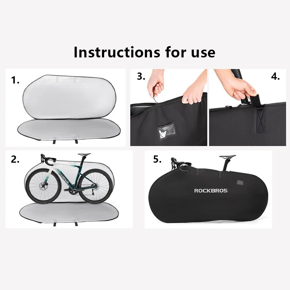 ROCKBROS D002 Road Mountain Bike Storage Bag Oxford Cloth Bicycle Carrying Bag - 7