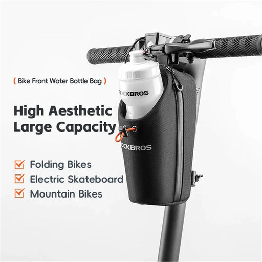ROCKBROS P002 Bike Front Water Bottle Bag for Folding Bike / Skateboard / Mountain Bike - White - 2