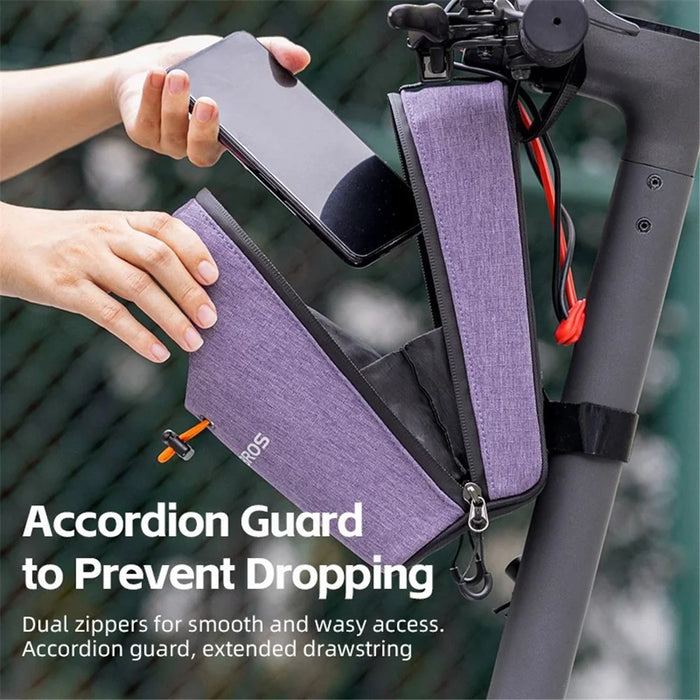 ROCKBROS P002 Bike Front Water Bottle Bag for Folding Bike / Skateboard / Mountain Bike - White - 4
