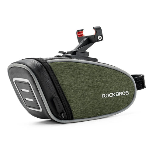 ROCKBROS C52-1 0.45L Bike Seatpost Rear Storage Pouch Bicycle Saddle Bag, Bracket Type - 1