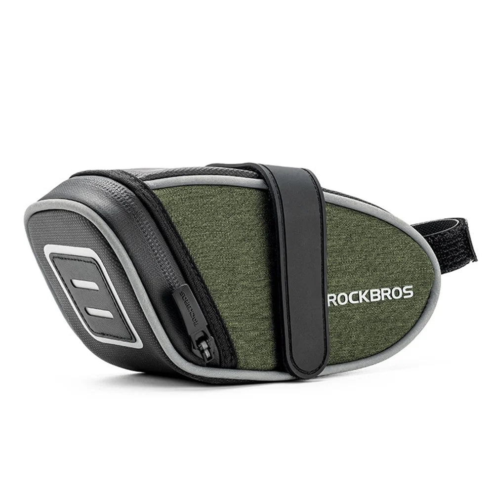 ROCKBROS C52 0.45L Bicycle Saddle Bag Bike Seatpost Rear Storage Pouch, Magic Tape Type - 1