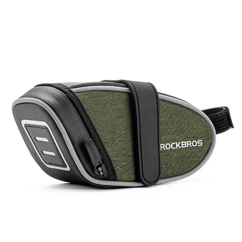 ROCKBROS C52 0.45L Bicycle Saddle Bag Bike Seatpost Rear Storage Pouch, Magic Tape Type - 1