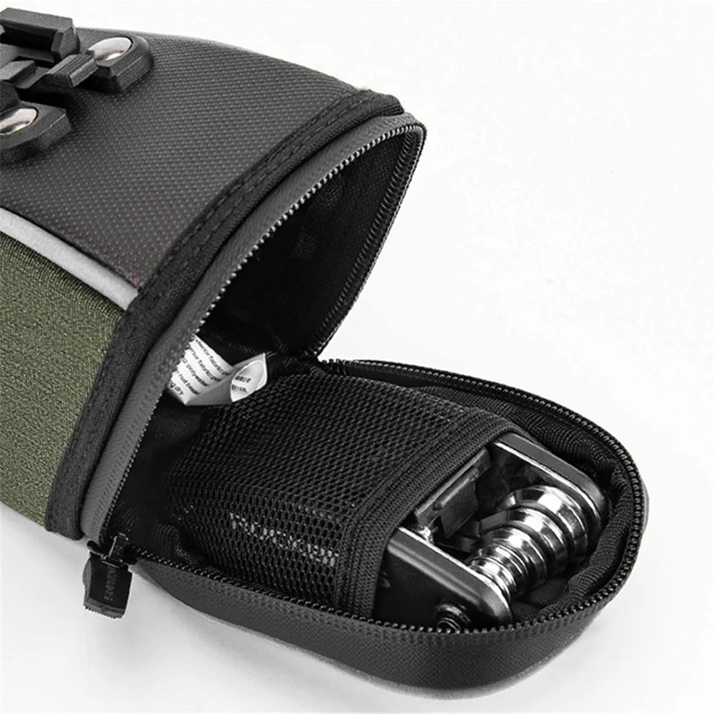 ROCKBROS C52 0.45L Bicycle Saddle Bag Bike Seatpost Rear Storage Pouch, Magic Tape Type - 5