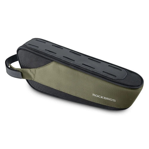ROCKBROS 30120081001 1.4L Large Capacity Bike Front Beam Bag Reflective Bicycle Tube Bag, Lower - 1