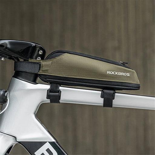 ROCKBROS 30120081001 1.4L Large Capacity Bike Front Beam Bag Reflective Bicycle Tube Bag, Lower - 2