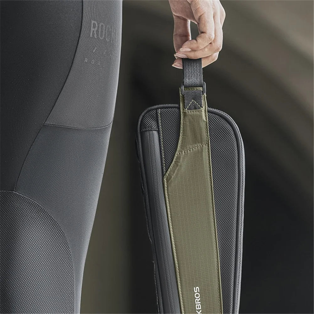 ROCKBROS 30120081001 1.4L Large Capacity Bike Front Beam Bag Reflective Bicycle Tube Bag, Lower - 6