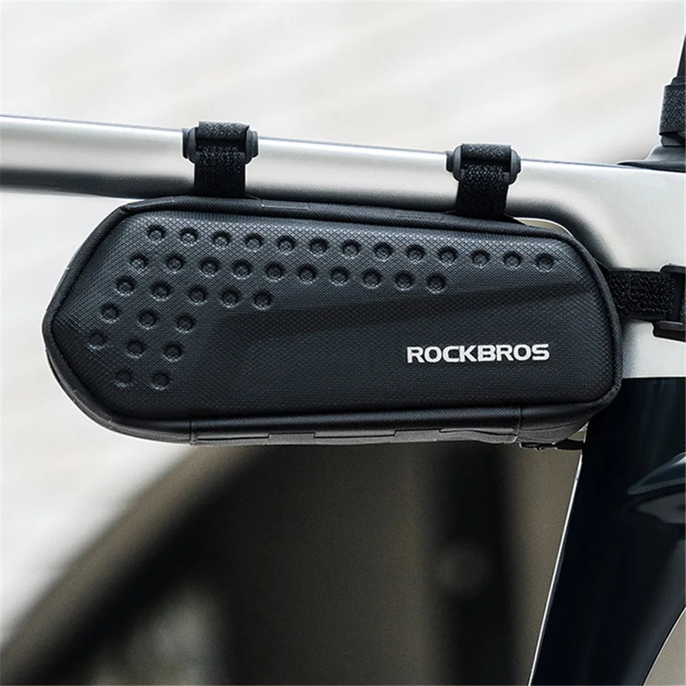 ROCKBROS 30130050001 0.8L Bicycle Saddle Bag with Mudguard Bike Seatpost Rear Storage Pouch - 6