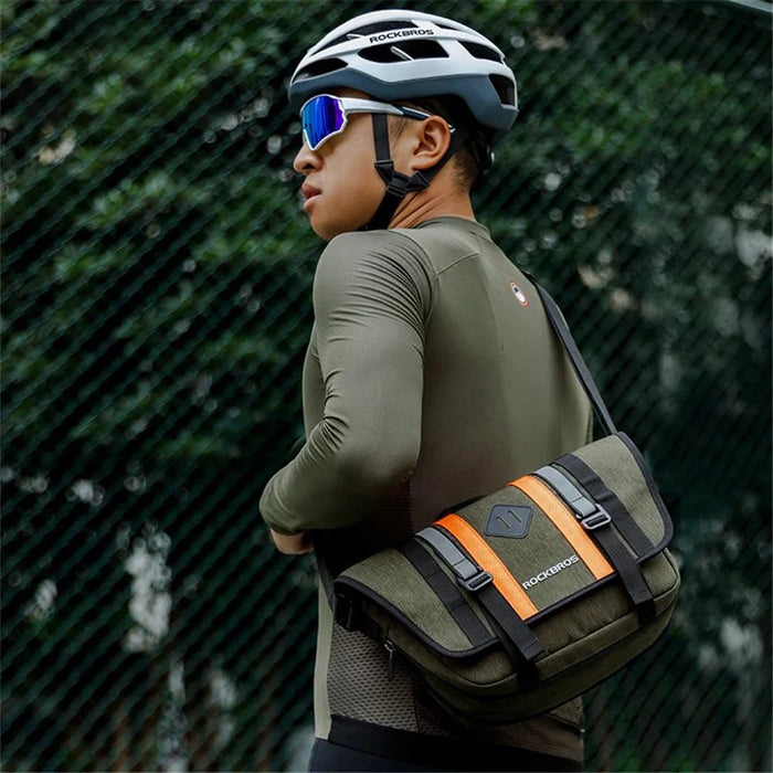 ROCKBROS W004 4L Expandable Capacity Reflective Bike Front Bag with Shoulder Strap - 7