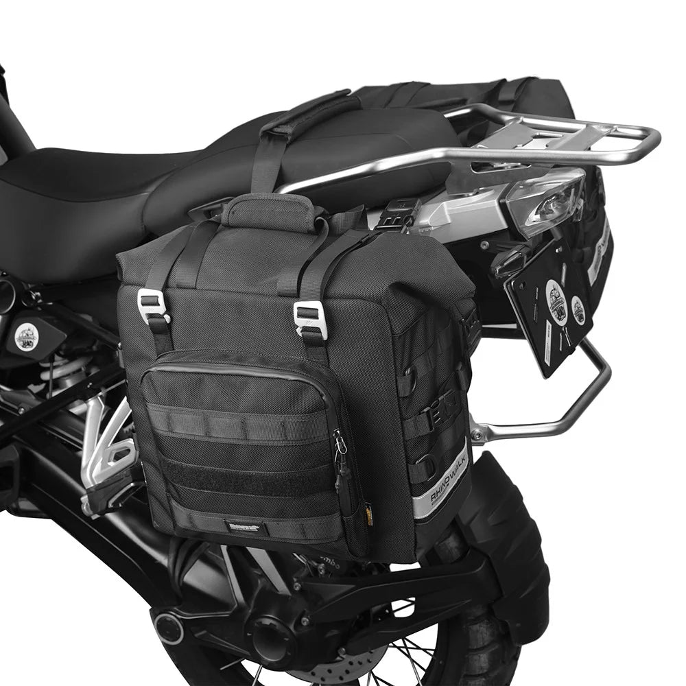 RHINOWALK MTR2050 25L Quick Release Motorcycle Side Bag Waterproof Polyester Motorbike Pannier Storage Bag - 2