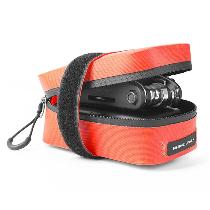 RHINOWALK RK5200 600D Polyester TPU Bike Saddle Bag Waterproof Bicycle Tail Storage Bag - Orange - 3