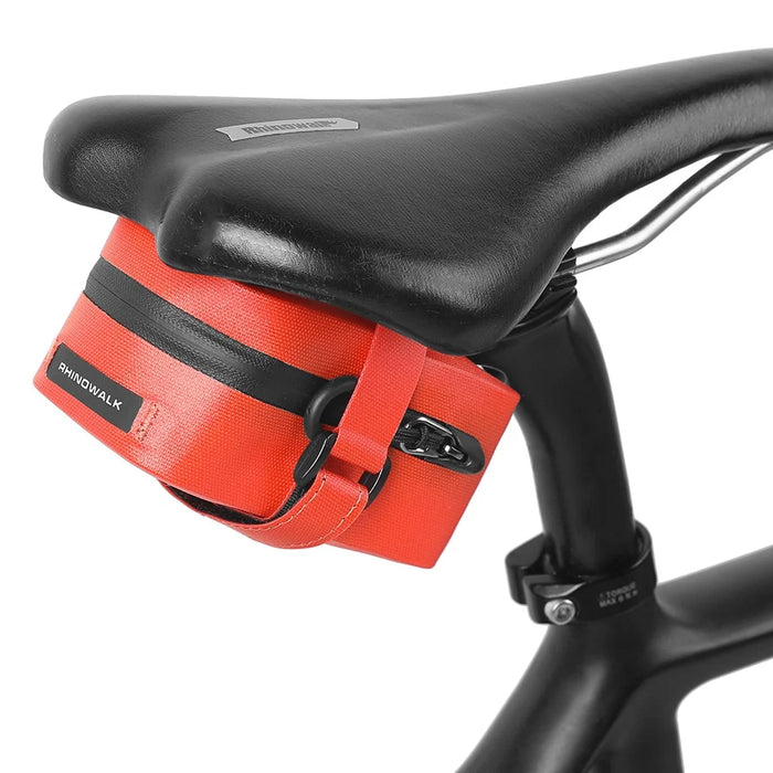 RHINOWALK RK5200 600D Polyester TPU Bike Saddle Bag Waterproof Bicycle Tail Storage Bag - Orange - 7