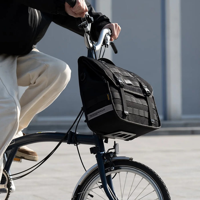 RHINOWALK RK9200 Bike Basket Front Bag With Strap 15L Polyester Cycling Storage Bag with Base - 6