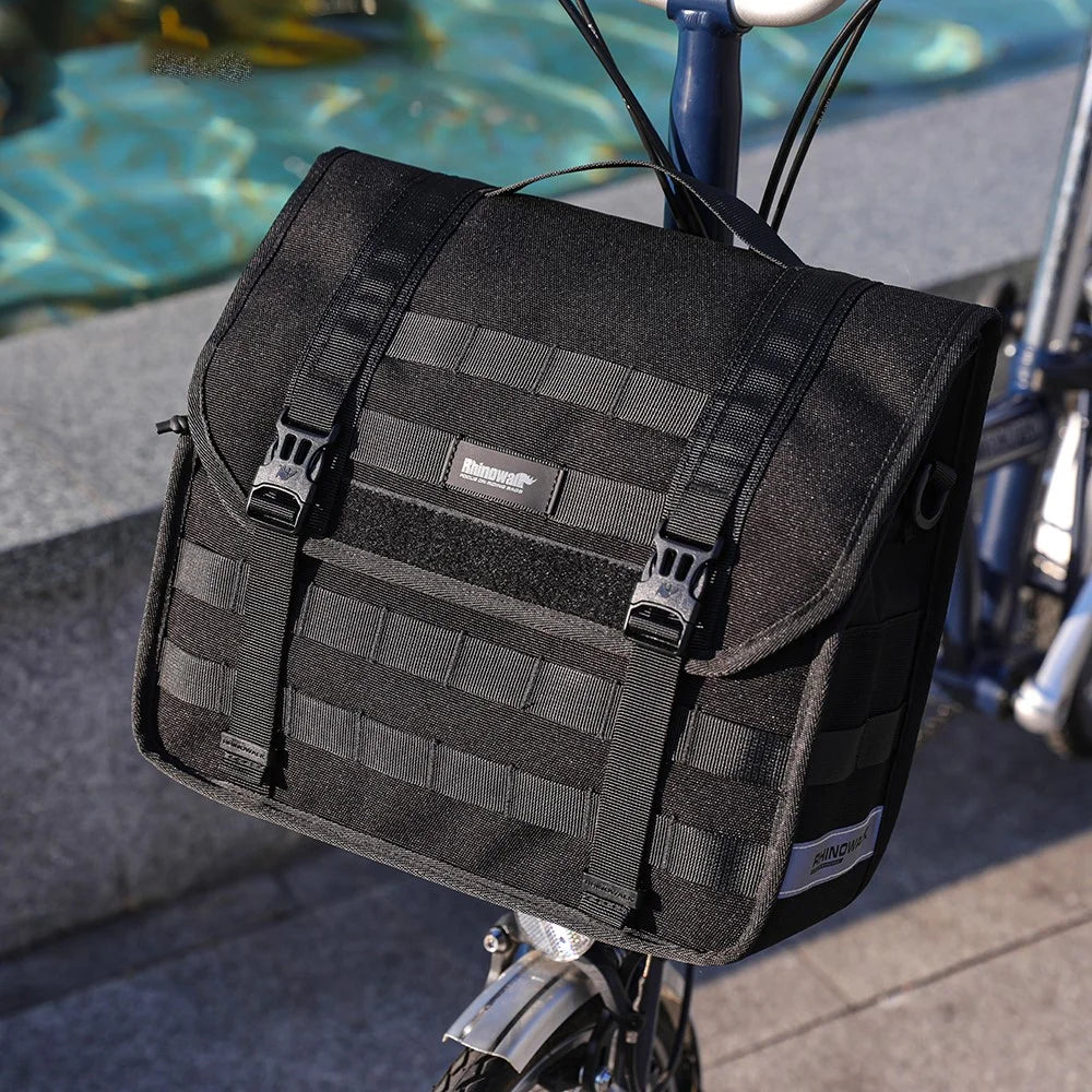 RHINOWALK RK9200 Bike Basket Front Bag With Strap 15L Polyester Cycling Storage Bag with Base - 7