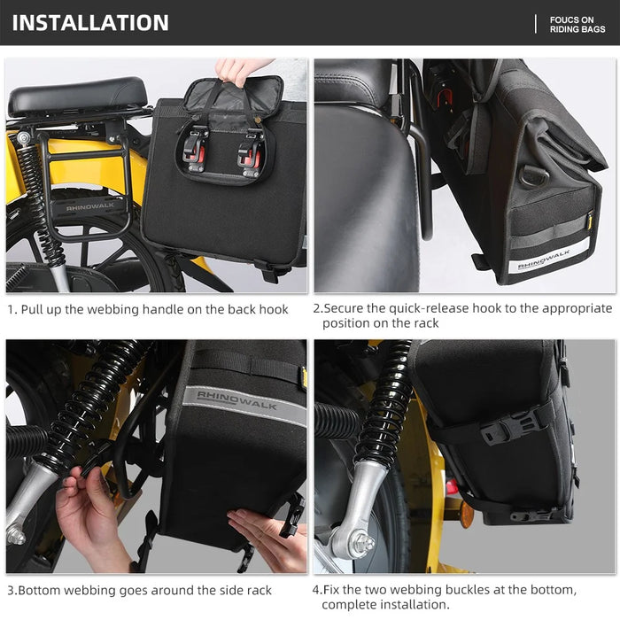 RHINOWALK MTR2013 Outdoor Bicycle Front Frame Storage Bag 13L Polyester Bicycle Front Handlebar Bag - 4