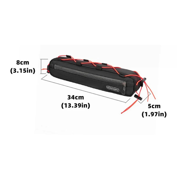 RZAHUAHU 582 Nylon Bike Triangle Tube Bag Front Beam Pouch for Cycling, Size: S - 6