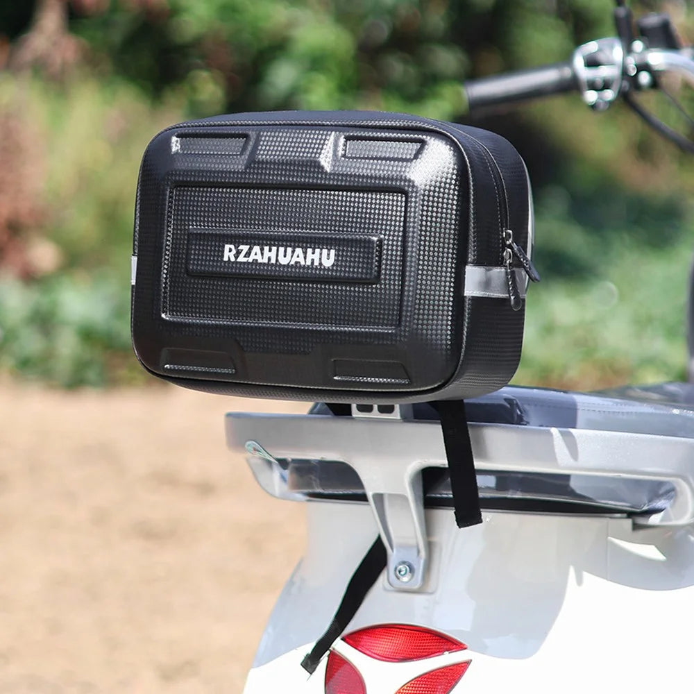 RZAHUAHU 7L Electric Bicycle Rear Bag Waterproof Hard Shell Storage Bag, Size S - 5