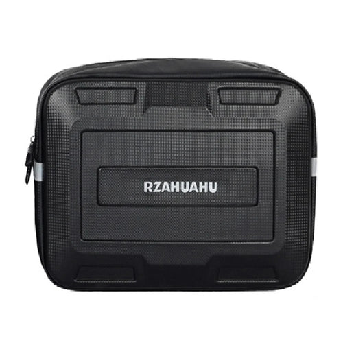 RZAHUAHU 9L Electric Bicycle PVC Leather Rear Bag Hard Shell Storage Bag, Size L - 1