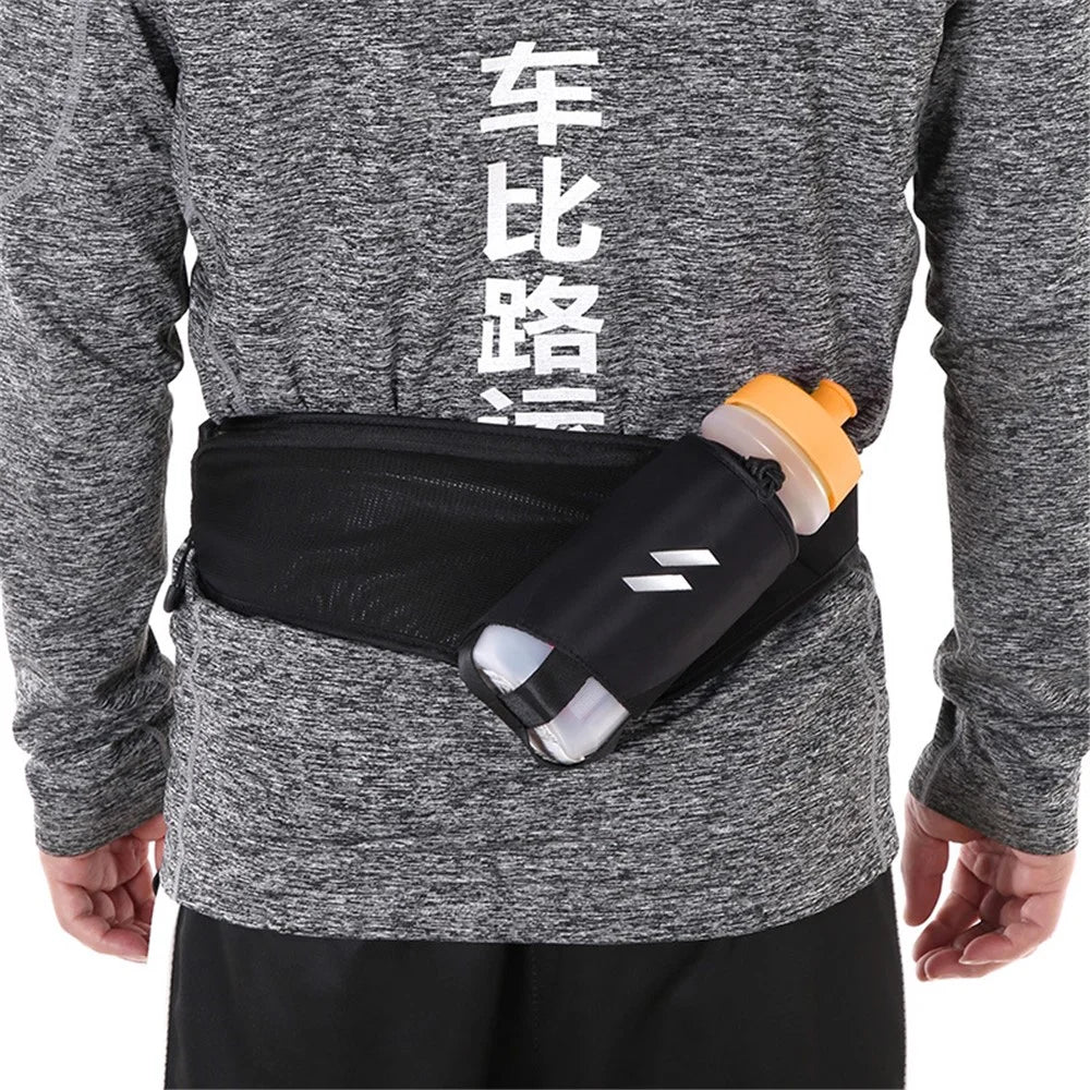 Outdoor Bike Cycling Water Bottle Bag Lightweight Cloth Crossbody Bag Waist Pack - 3