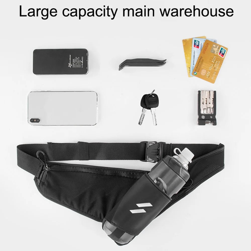 Outdoor Bike Cycling Water Bottle Bag Lightweight Cloth Crossbody Bag Waist Pack - 6