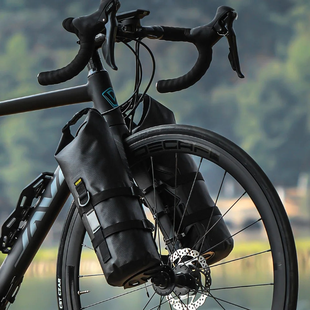 ENLEE 5L Bike Front Frame Bag+Fixed Base Waterproof TPU Composite Cloth Bike Accessories Pouch Storage - Mountain Bike Bag - 4