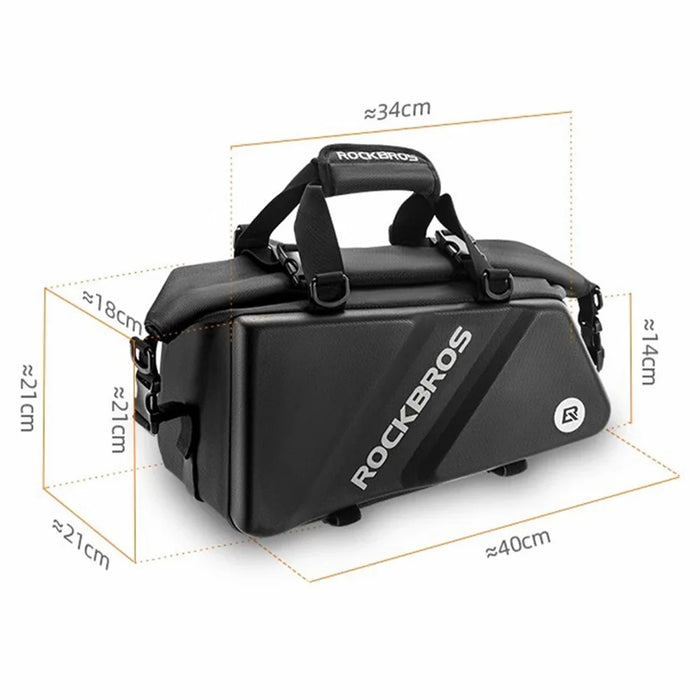 ROCKBROS A28 EVA+PU Hard Shell Bicycle Rear Rack Storage Bag Reflective Bike Tail Pack - 6
