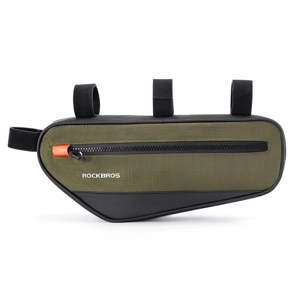 ROCKBROS 066 1.7L Cycling Reflective Polyester+PU Triangle Bicycle Top Tube Bag - 1