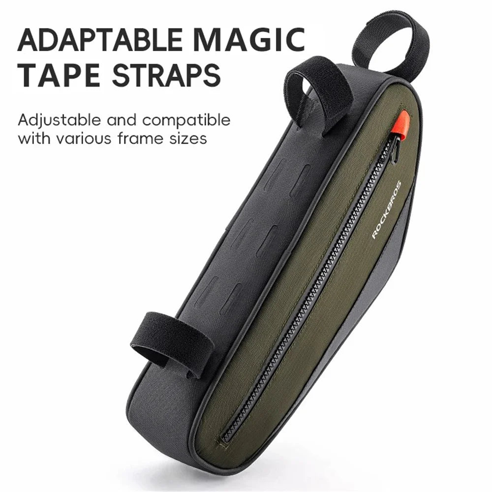 ROCKBROS 066 1.7L Cycling Reflective Polyester+PU Triangle Bicycle Top Tube Bag - 4