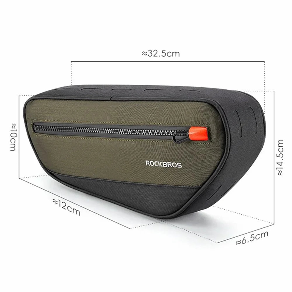 ROCKBROS 066 1.7L Cycling Reflective Polyester+PU Triangle Bicycle Top Tube Bag - 7