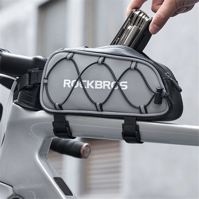 ROCKBROS 039-1 Polyester Bicycle Tube Bag Reflective Design MTB Bike Frame Bag - 3