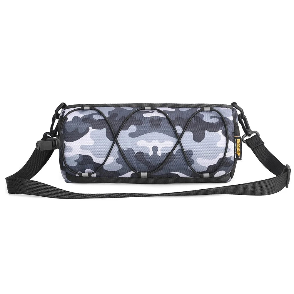 RHINOWALK RK9103 Bicycle Handlebar Bag 900D Polyester Bike Front Tube Bag - Camouflage Black - 1