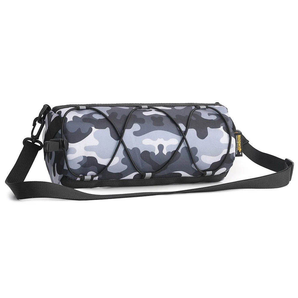 RHINOWALK RK9103 Bicycle Handlebar Bag 900D Polyester Bike Front Tube Bag - Camouflage Black - 2