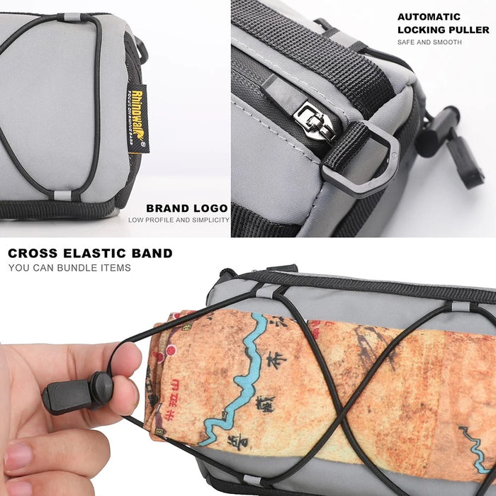 RHINOWALK RK9103 Reflective Polyester+PU Bicycle Handlebar Bag with Shoulder Strap - 6