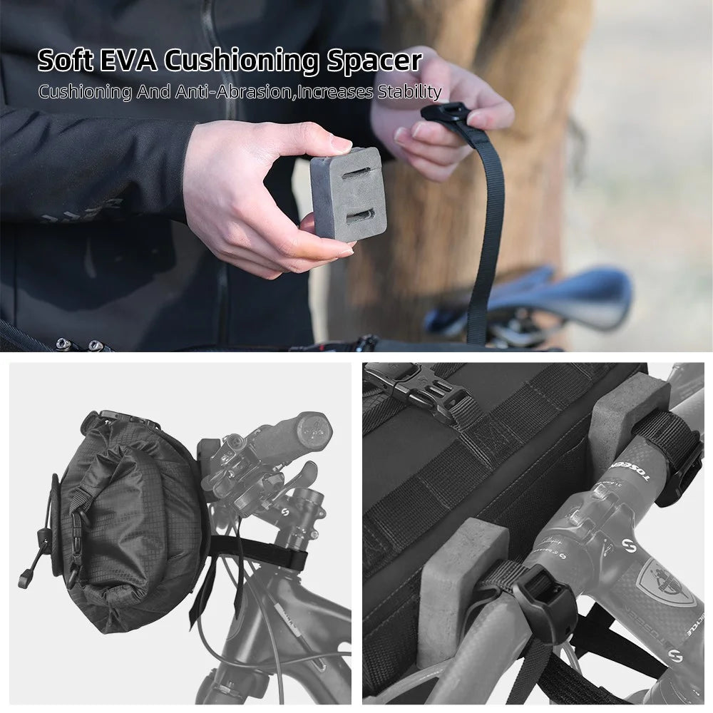 RHINOWALK RK9300 Waterproof Bike Handlebar Tube Bag Crossbody Bag Cycling Pouch - 7
