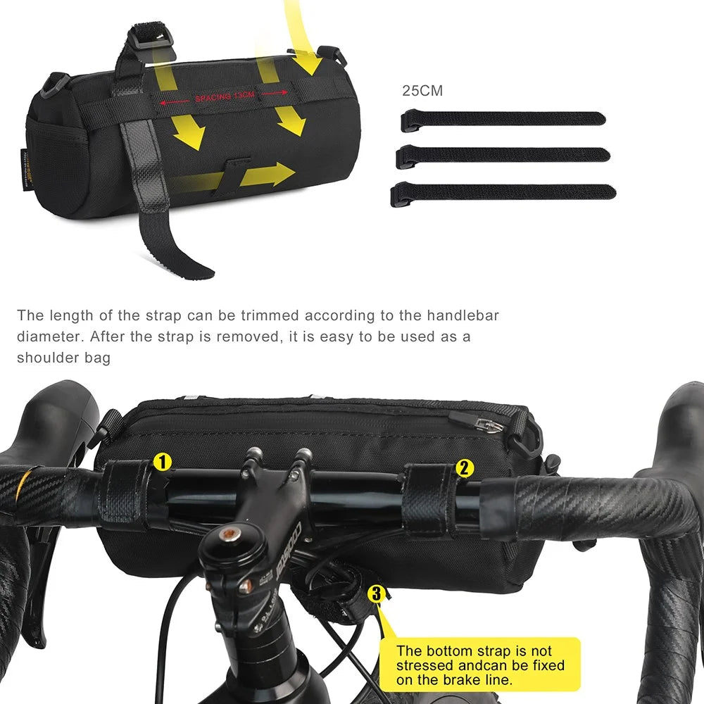 RHINOWALK RK9103 Bicycle Handlebar Front Hanging Bag Bike Front Storage Bag - Black - 5