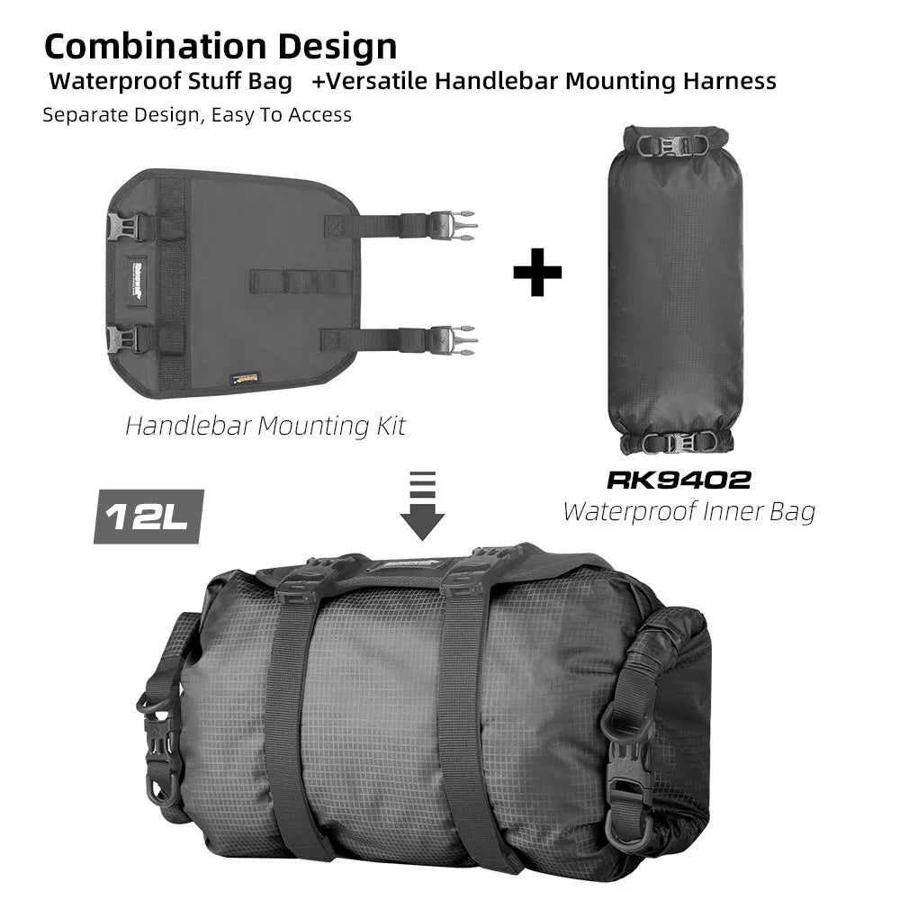 RHINOWALK RK9400 Bicycle Handlebar Roll Design Dry Bag with Waterproof Inner Bag - 5