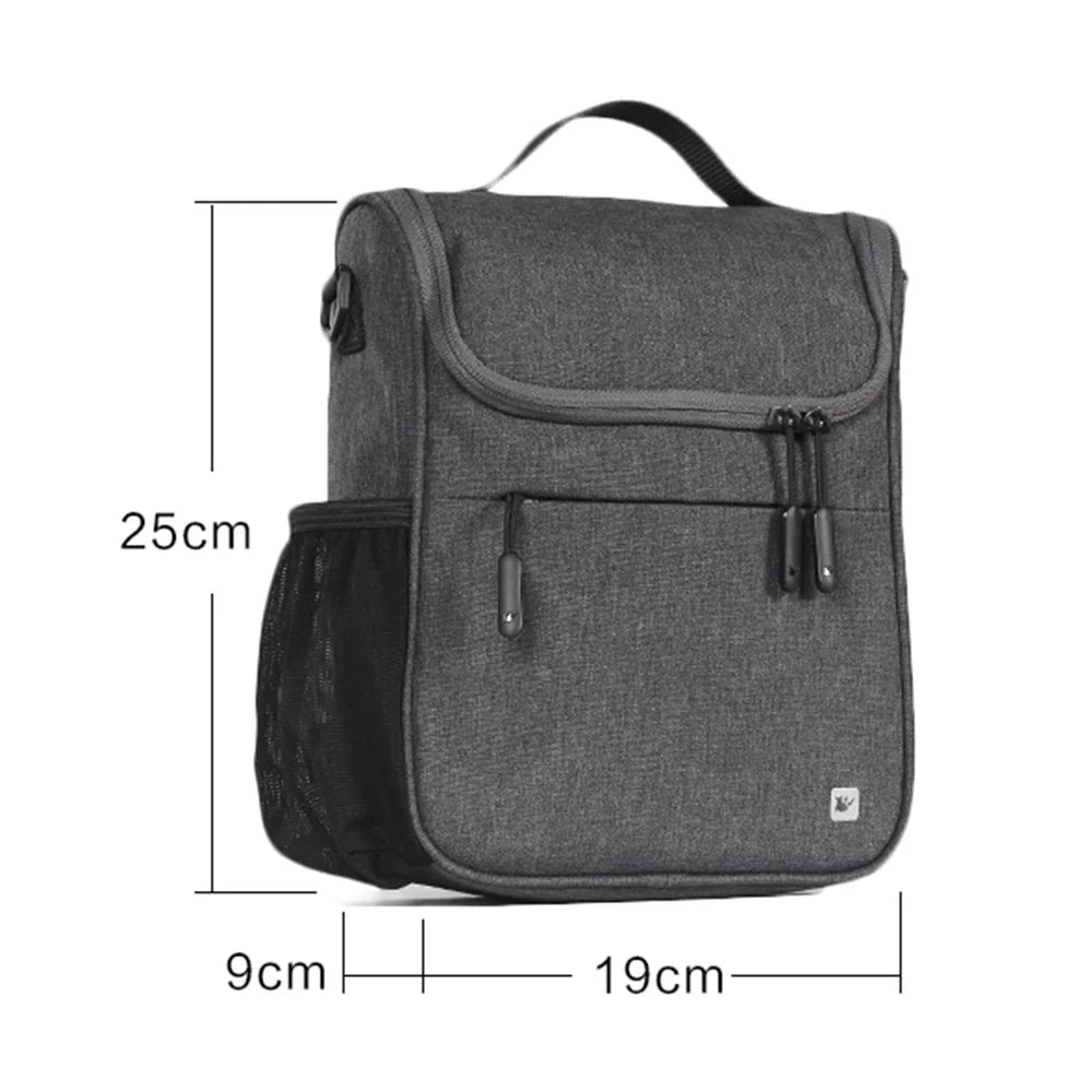 RHINOWALK RK18995 Bicycle Front Rear Rack Storage Bag Folding Bike Scooter Handlebar Hanging Bag - Grey - 7