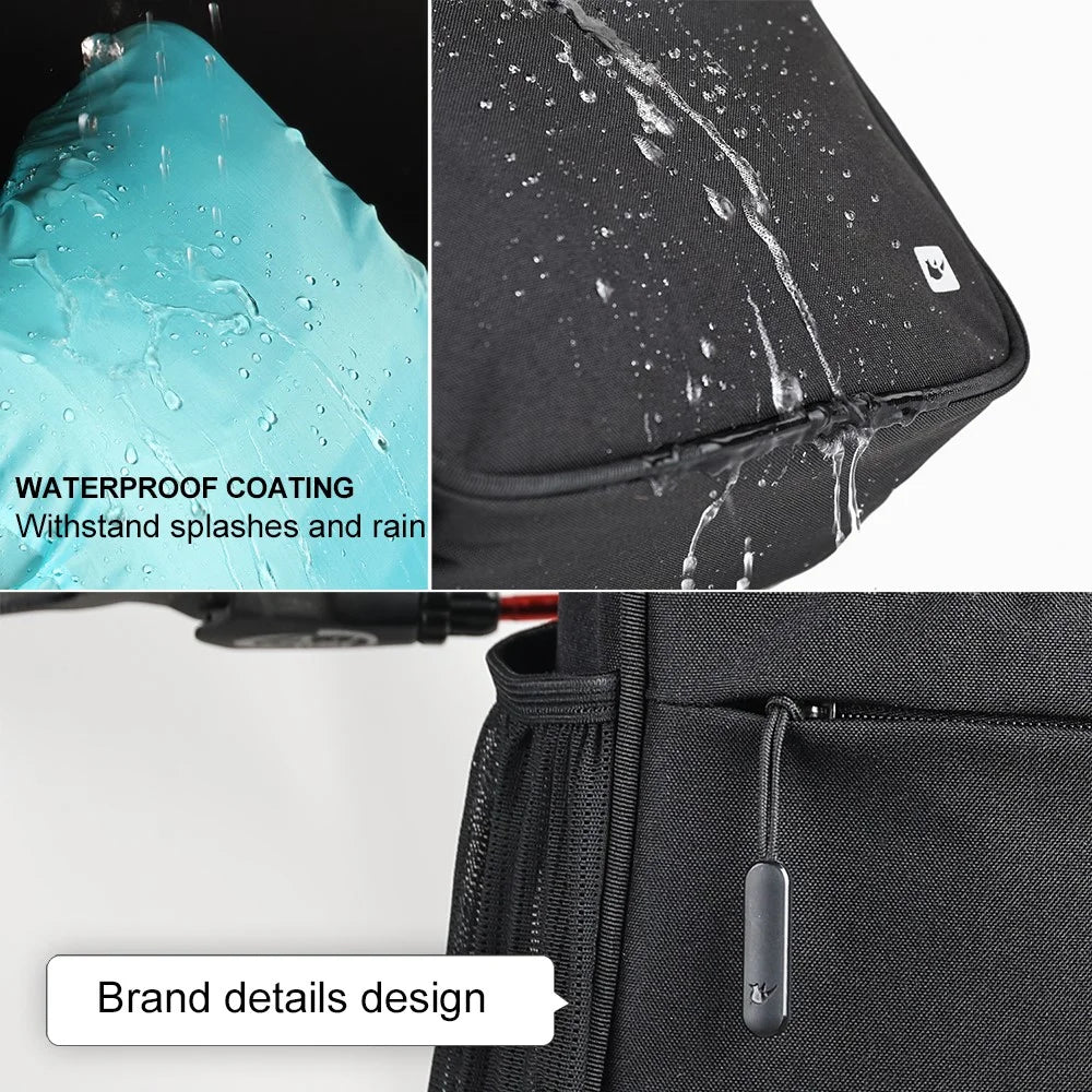 RHINOWALK RK18995BM Bike Handlebar Bag Bike Front Bag Bike Basket Bag Cycling Accessories - 6