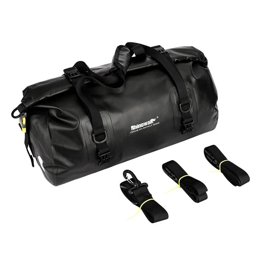 RHINOWALK 20L Waterproof PVC Bike Rear Seat Bag Large Travel Handbag Gym Bag - Black - 1