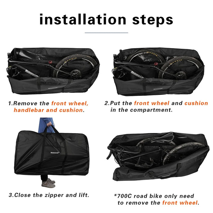 RHINOWALK RM263 27.5 inch Folding Bike Bag Bicycle Carry Bag Bike Transport Case - 7