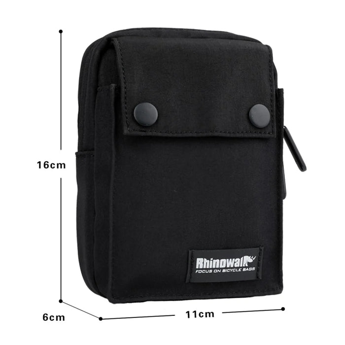 RHINOWALK X2010 1L Bike Handlebar Bag Waterproof Tool Bag Polyester Storage Bag - Black - 7