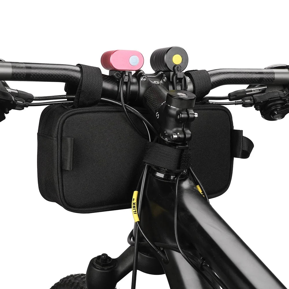 RHINOWALK X21921 Bike Front Bag Waterproof Road Bicycle Frame Bag with Shoulder Strap - Black / Standard Version - 5