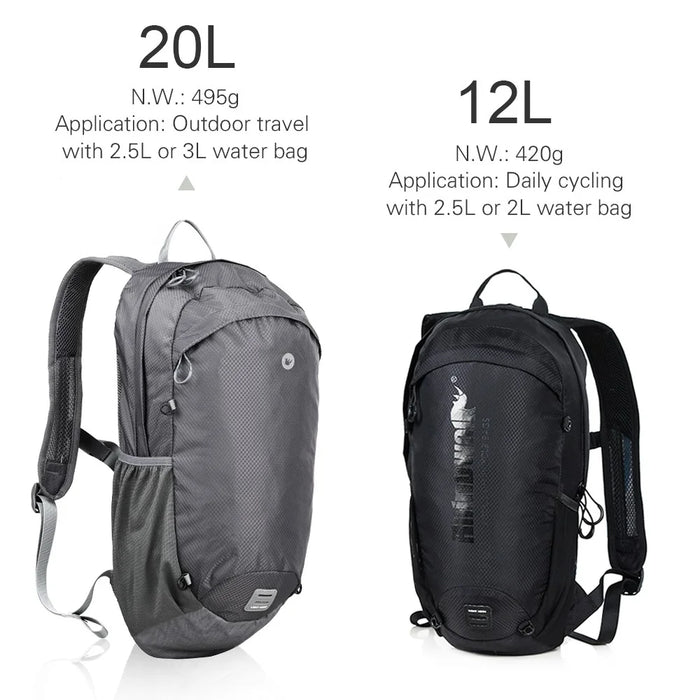RHINOWALK X20801 20L Cycling Backpack Lightweight Outdoor Climbing Hiking Water-Repellent Backpack - Black - 6