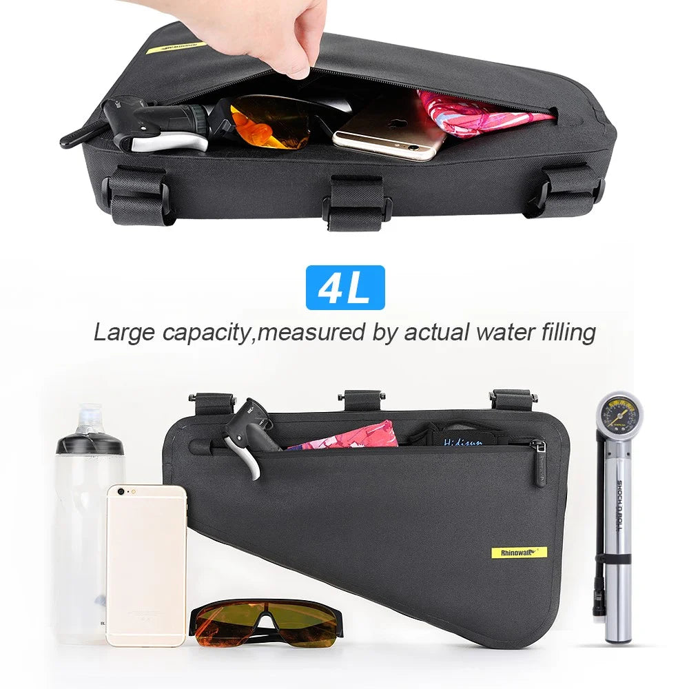 RHINOWALK X20654 Bike Triangle Tube Bag MTB Frame Bag TPU+Polyester Cycling Pouch - 6