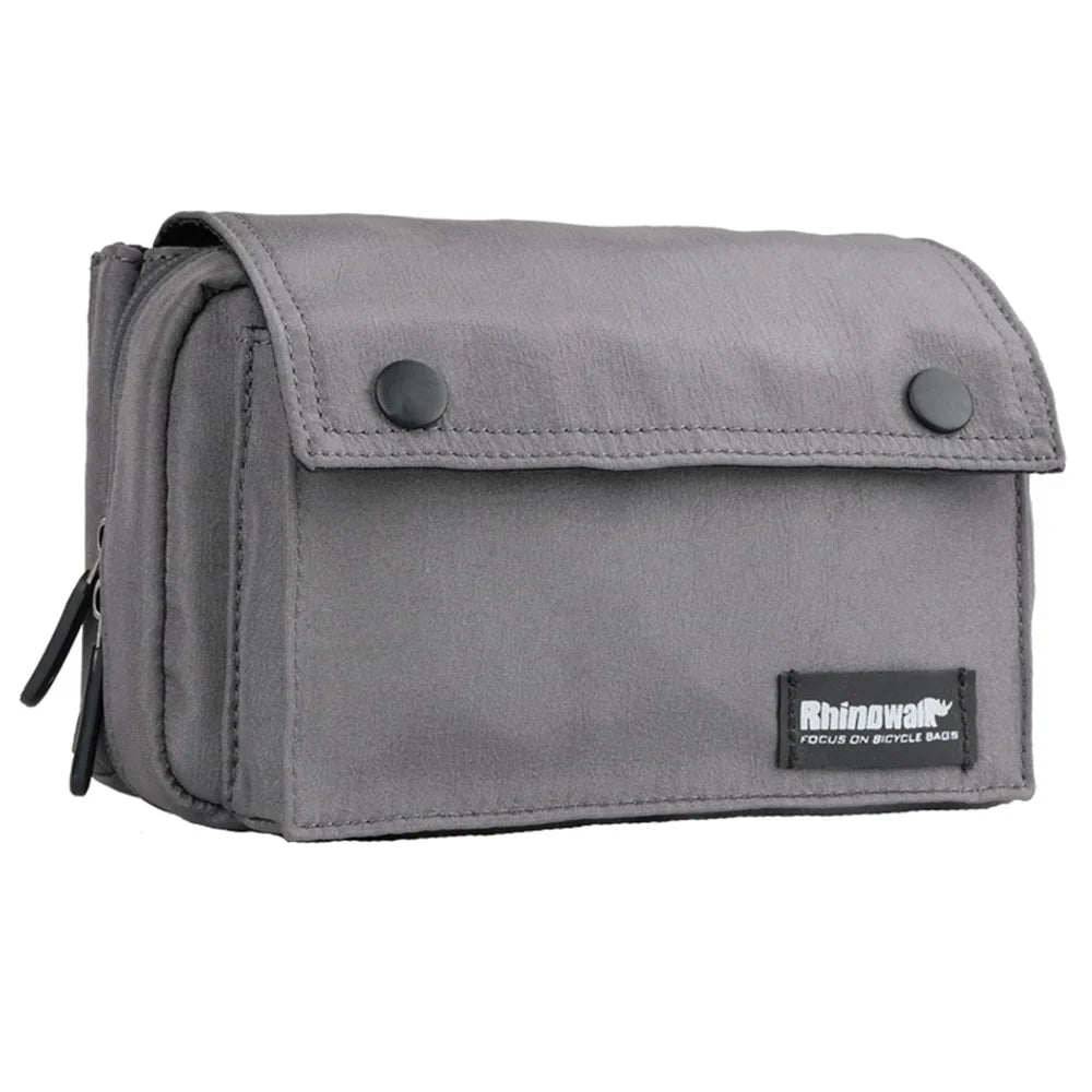 RHINOWALK X2012 Polyester Multifunctional Bike Front Handlebar Bag with Shoulder Strap - Grey - 1