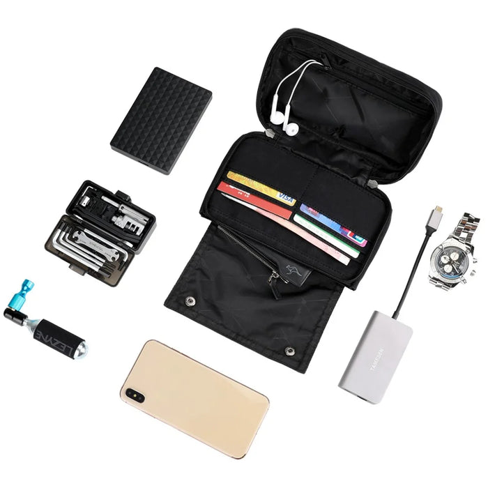 RHINOWALK X2012 Polyester Multifunctional Bike Front Handlebar Bag with Shoulder Strap - Grey - 4