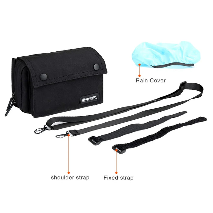 RHINOWALK X2012 Polyester Multifunctional Bike Front Handlebar Bag with Shoulder Strap - Grey - 6