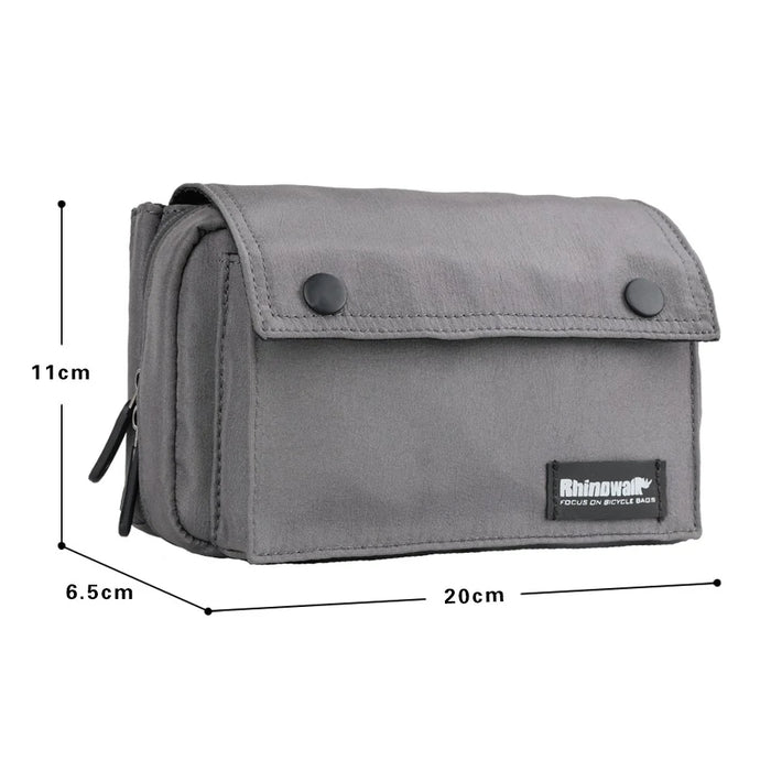 RHINOWALK X2012 Polyester Multifunctional Bike Front Handlebar Bag with Shoulder Strap - Grey - 7