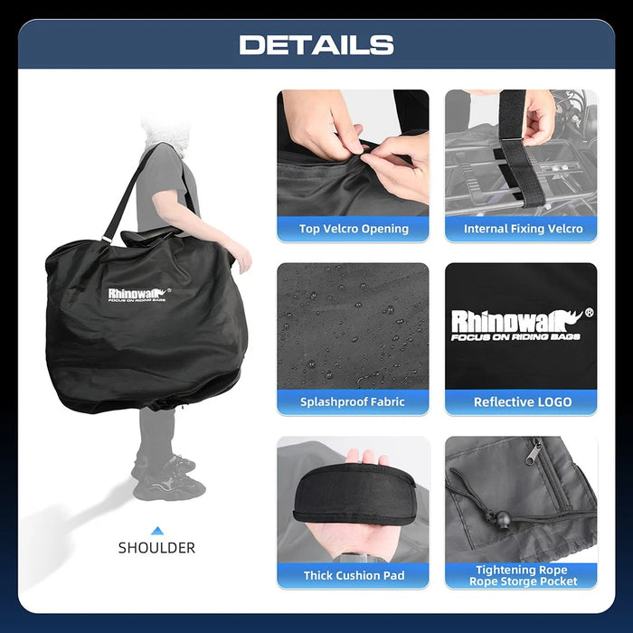 RHINOWALK RF204 Folding Bike Bag 20-Inch Bicycle Carrying Case Polyester MTB Transport Bag - 3
