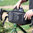 RZAHUAHU 591 3L Hard Shell Bicycle Handlebar Bag Waterproof PU Bike Front Bag - Black - 2